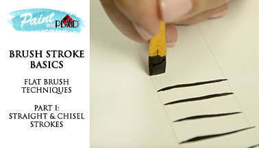 Brush Stroke Basics: Flat Brush Techniques pt. 1, Straight & Chisel Strokes
